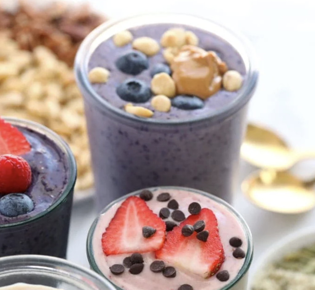 Beating the Summer Heat 2 blueberry banana Chai Smoothie